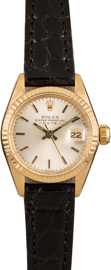 women's rolex watches leather strap